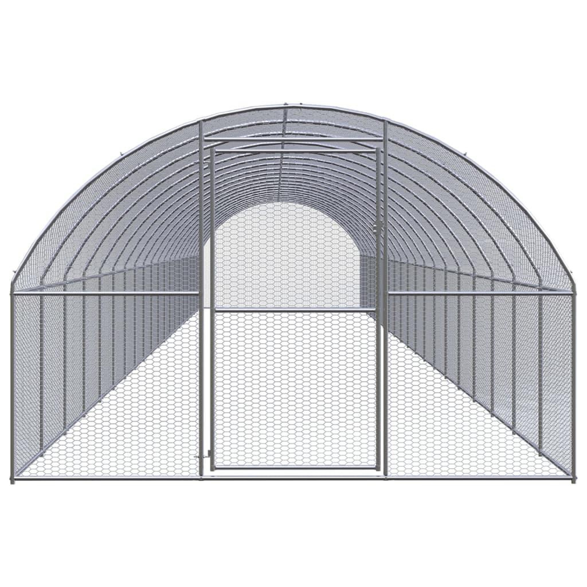 Voir la diapositive 2 : VIDAXL Poulailler d'exterieur 3x20x2 m Acier galvanise