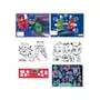 Cahier de dessin PJ Masks livre de coloriage Stickers Regle Pochoir Disney