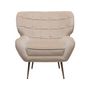 Voir la diapositive 3 : Habitat et Jardin Fauteuil en velours  Austin  - 79 x 71 x 79.5 cm - Beige