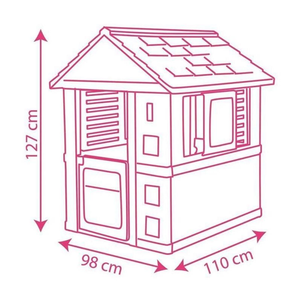 SMOBY Smoby - Corolle - Maison enfant - 110 x 98 x 127cm - Fenetres coulissantes - Traitement anti-UV -Rose