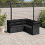Voir la diapositive 1 : VIDAXL Salon de jardin 5 pcs avec coussins noir resine tressee