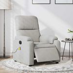 VIDAXL Fauteuil inclinable de massage electrique gris clair