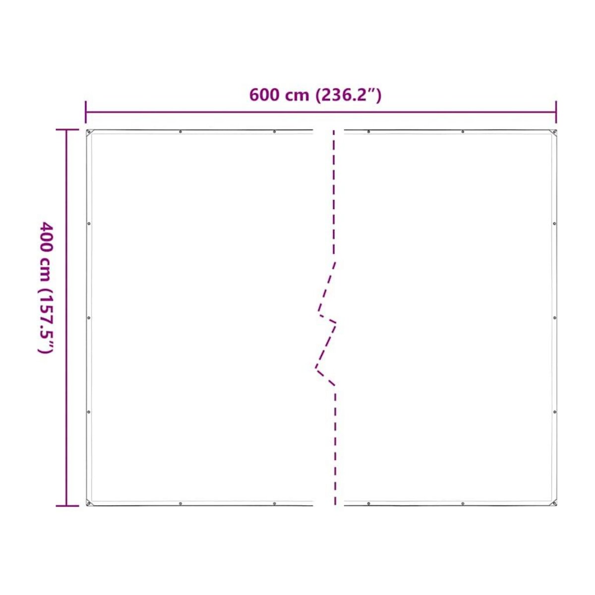 VIDAXL Bache transparente avec œillets 4x6 m polyethylene