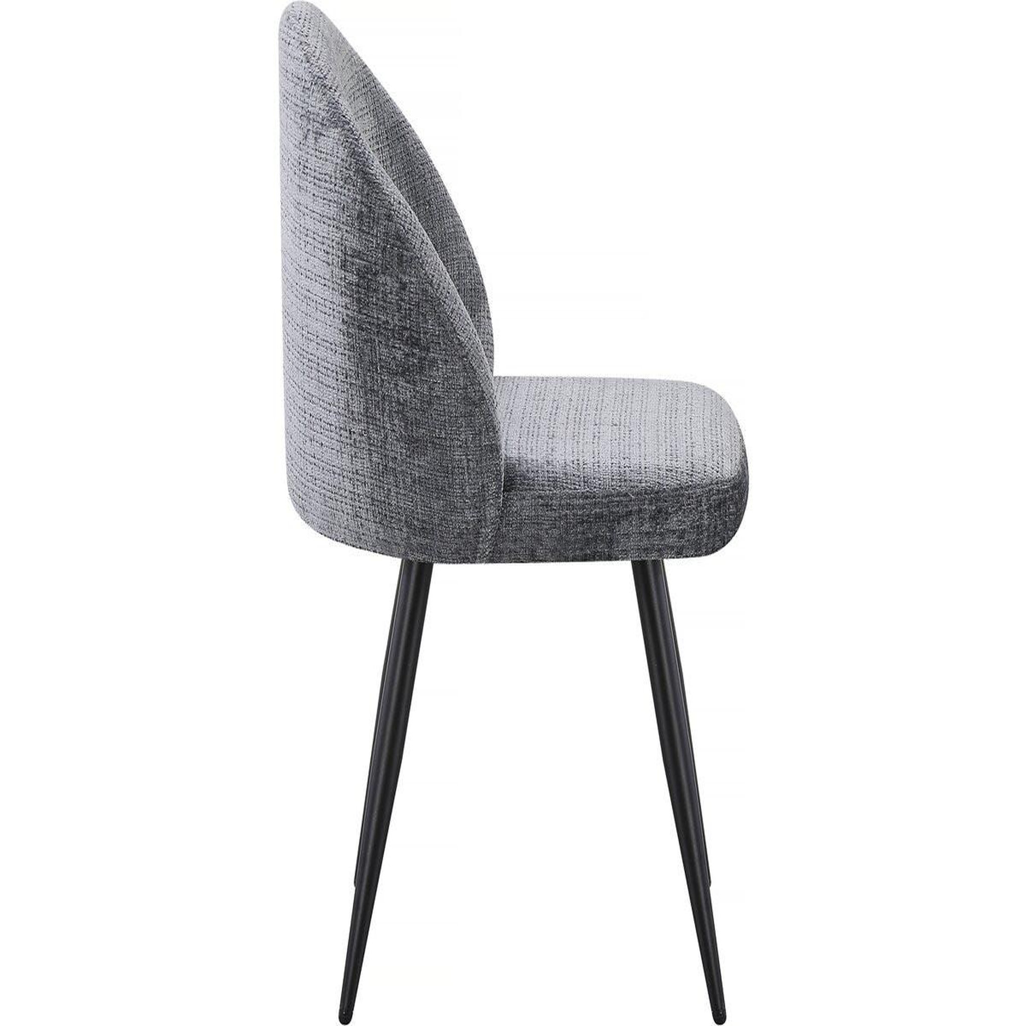 Voir la diapositive 5 : Habitat et Jardin Lot de 2 chaises en tissu  samuel  - 53 x 51 x 82 cm - gris