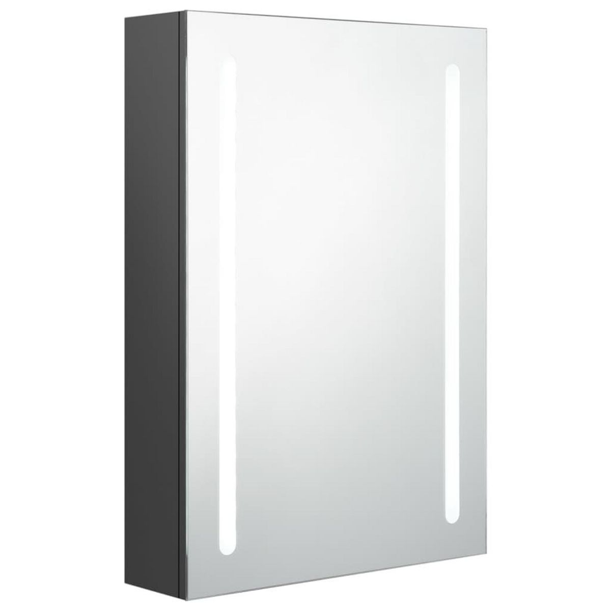 VIDAXL Armoire de salle de bain a miroir LED gris 50x13x70 cm