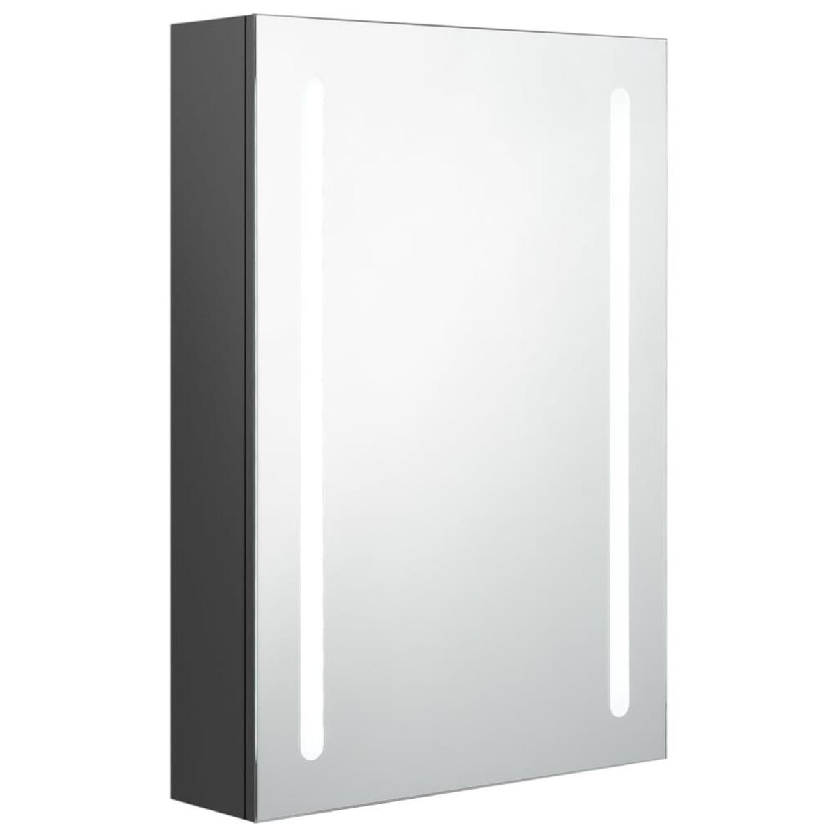 VIDAXL Armoire de salle de bain a miroir LED gris 50x13x70 cm