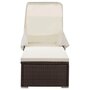 Voir la diapositive 2 : VIDAXL Chaise longue avec auvent et coussin résine tressée marron