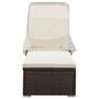 Voir la diapositive 2 : VIDAXL Chaise longue avec auvent et coussin résine tressée marron