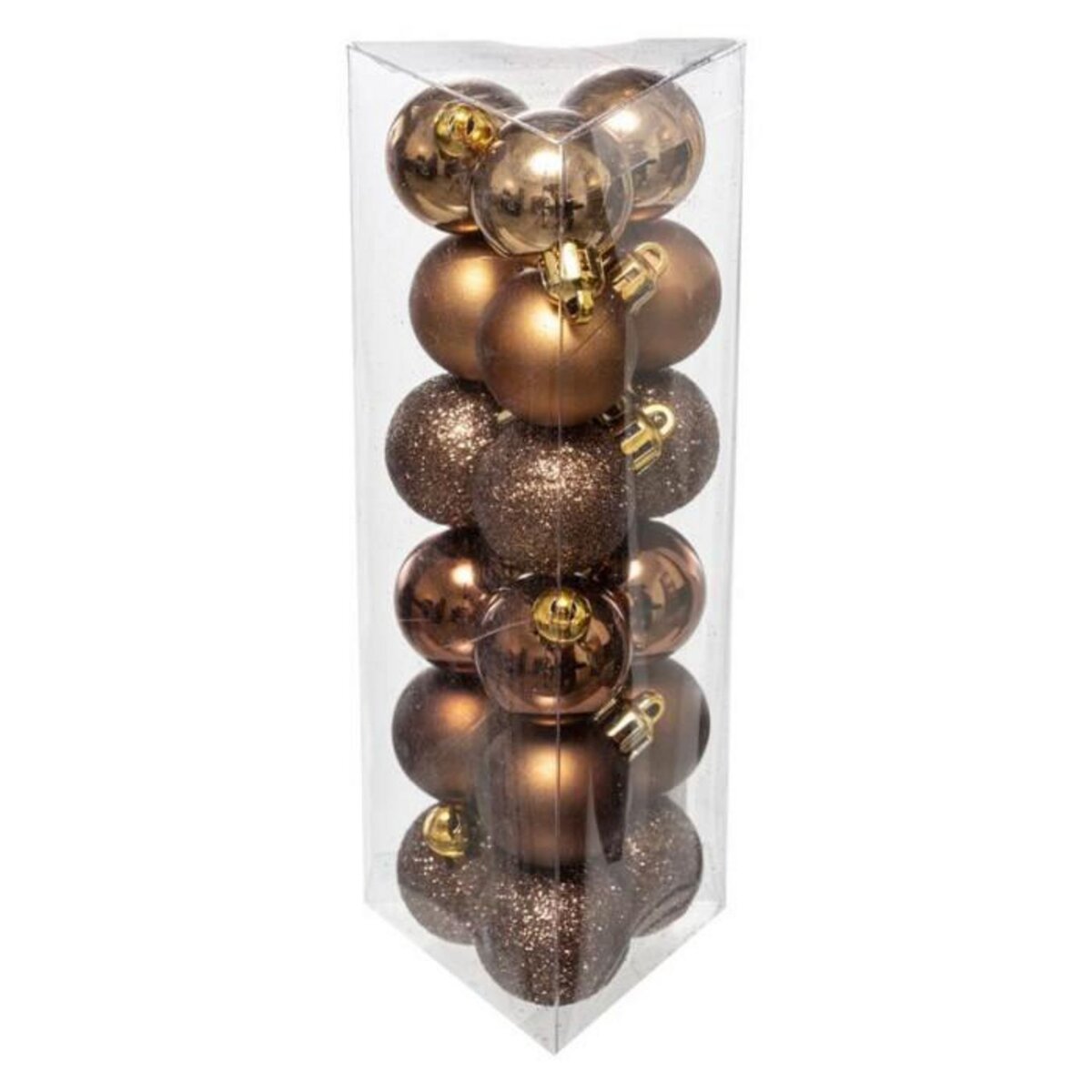 FEERIC LIGHT & CHRISTMAS Lot de 18 Boules de Noël  Colorama  3cm Bronze