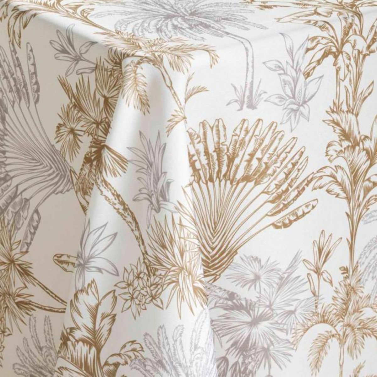 Paris Prix Nappe Antitache Imprimé  Canarie  145x240cm Naturel