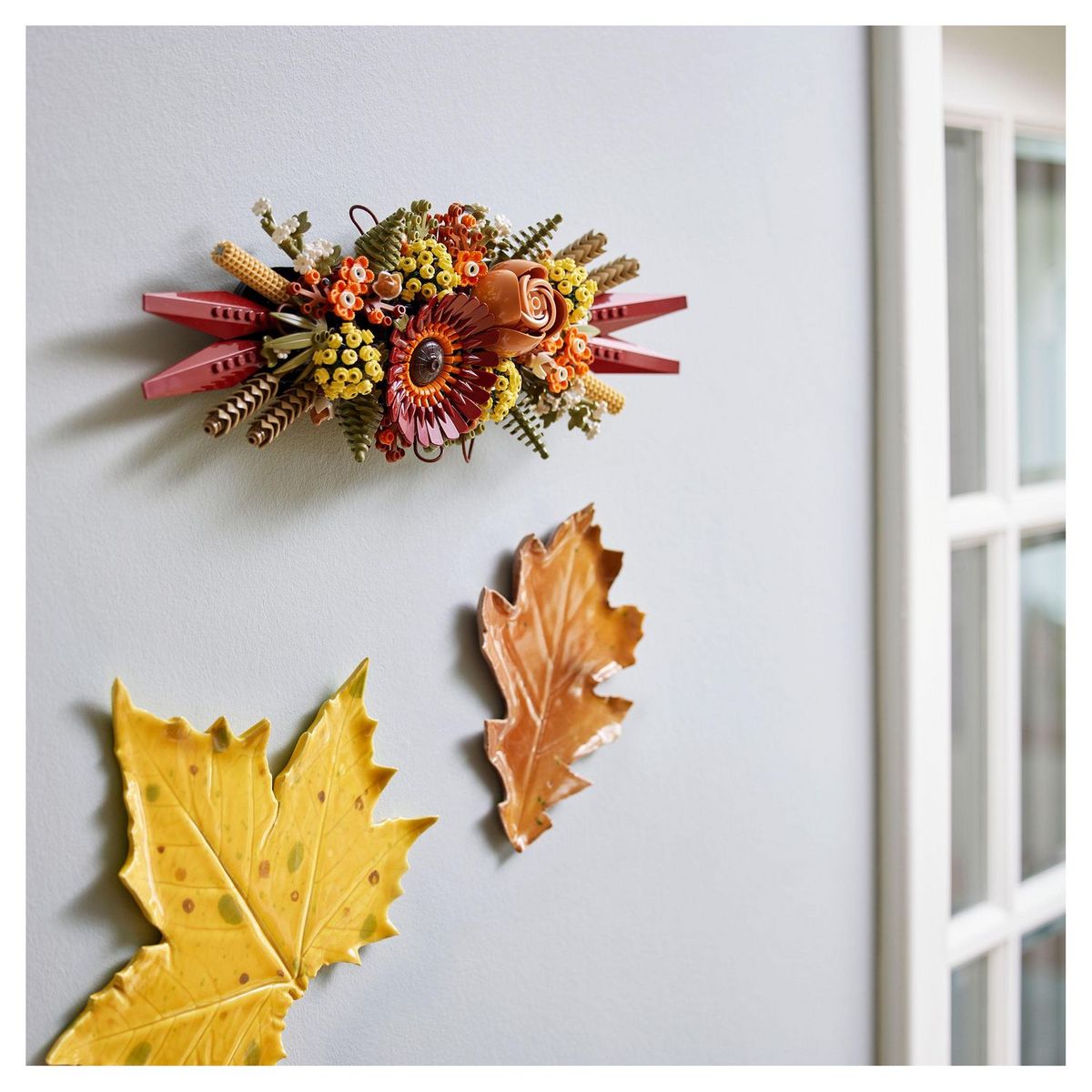 LEGO Icons 10314 Le centre de table Fleurs séchées, Plantes Artificielles avec Rose et Gerbera, Décoration de Maison, Botanical Collection, Cadeau pour Adultes, édition 2023