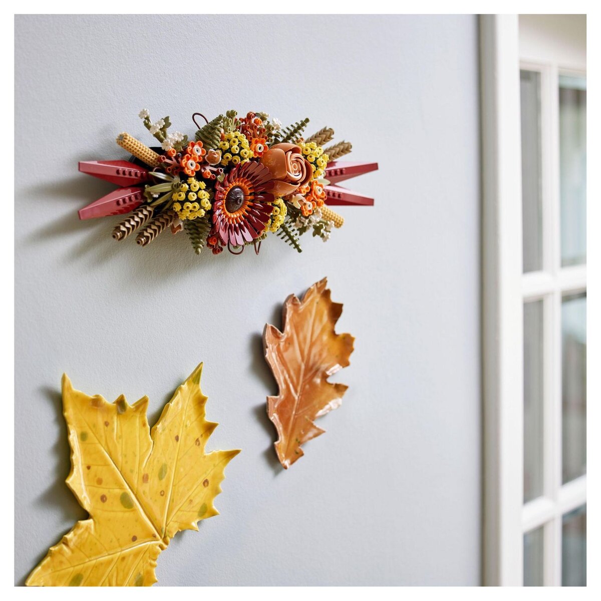 LEGO Icons 10314 Le centre de table Fleurs séchées, Plantes Artificielles avec Rose et Gerbera, Décoration de Maison, Botanical Collection, Cadeau pour Adultes, édition 2023