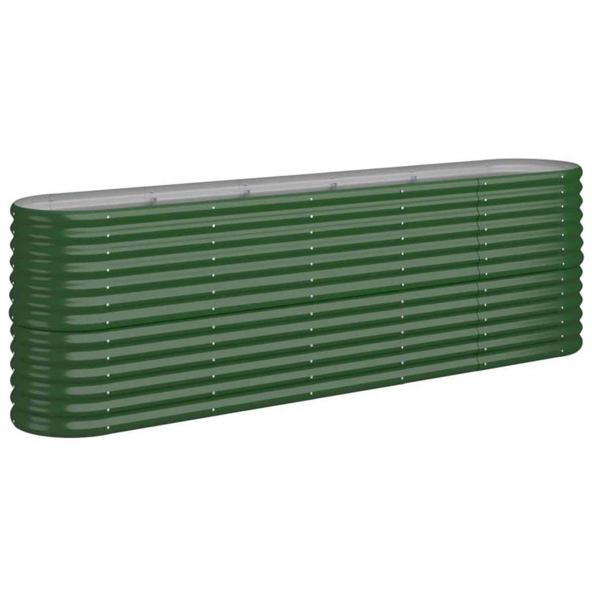 VIDAXL Lit sureleve de jardin Acier enduit de poudre 224x40x68 cm Vert