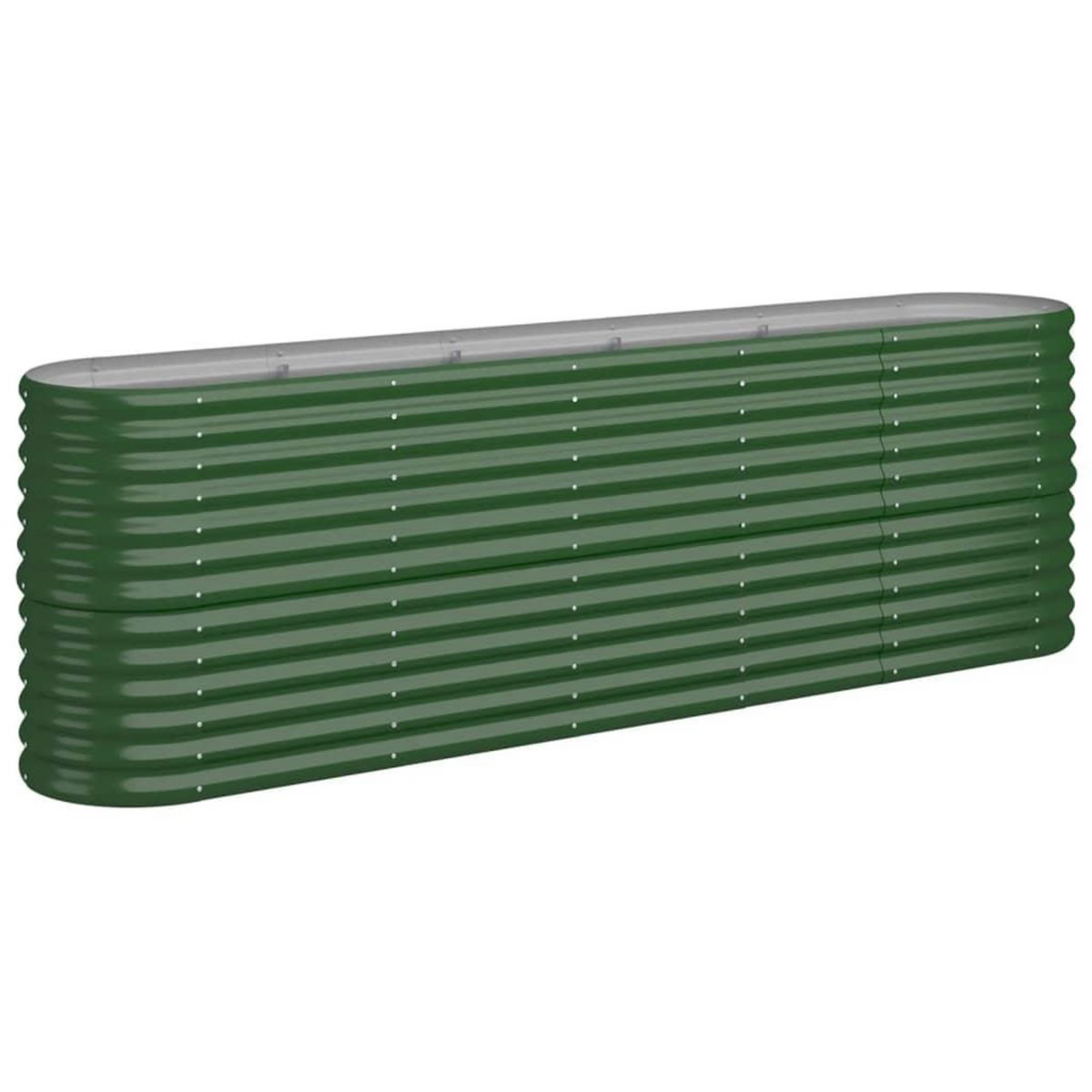 VIDAXL Lit sureleve de jardin Acier enduit de poudre 224x40x68 cm Vert