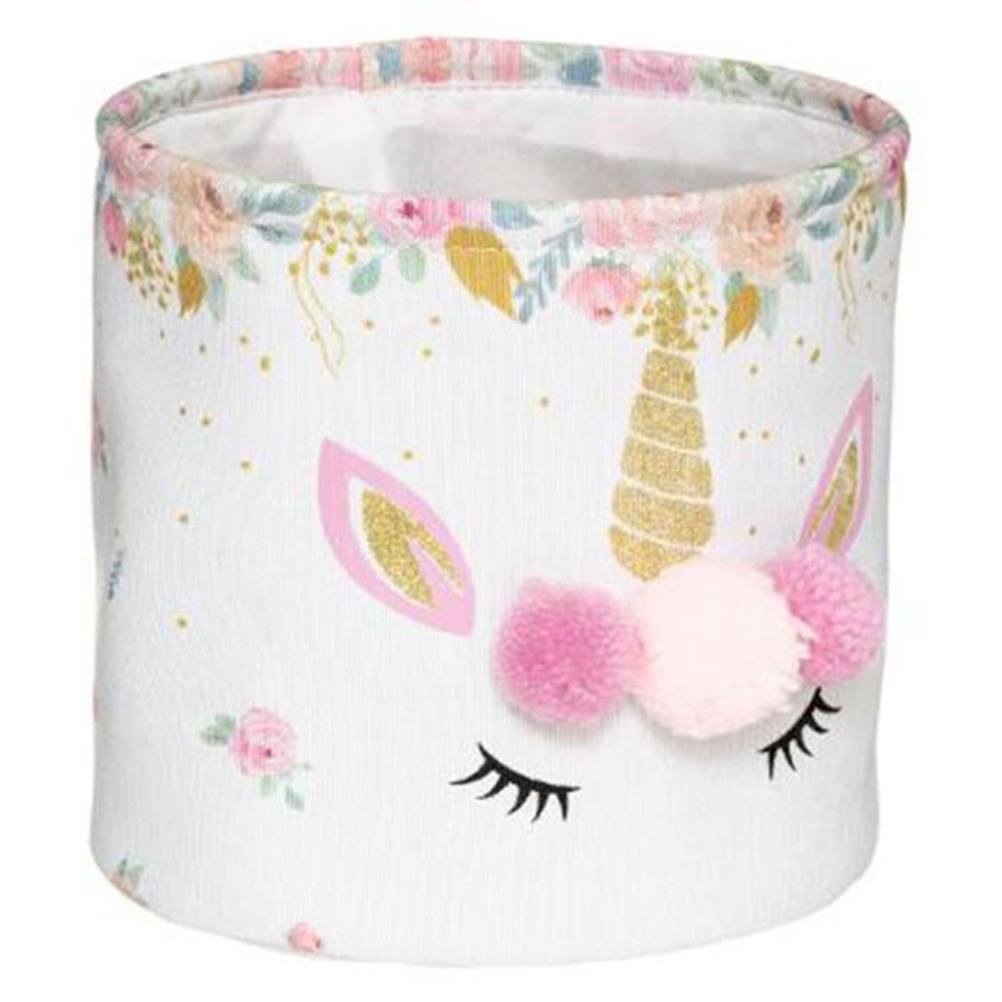 Voir la diapositive 3 : Atmosphera Kids Lot de 2 paniers déco enfant  licorne  30cm blanc