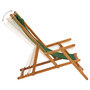 Voir la diapositive 3 : VIDAXL Chaise pliable de plage bois d'eucalyptus solide et tissu vert
