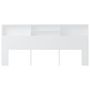 Voir la diapositive 3 : VIDAXL Armoire de tete de lit Blanc 220x19x103,5 cm
