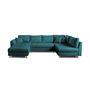 Voir la diapositive 6 : LISA DESIGN Rune - canapé panoramique - avec pouf d'appoint - 7 places - style scandinave - droit