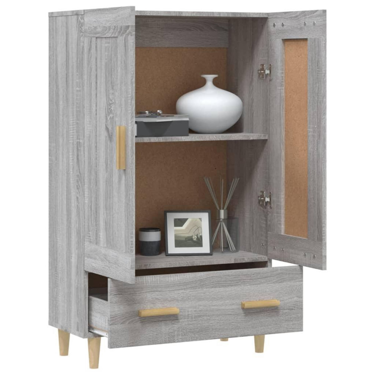 VIDAXL Buffet Sonoma gris 70x31x115 cm Bois d'ingenierie