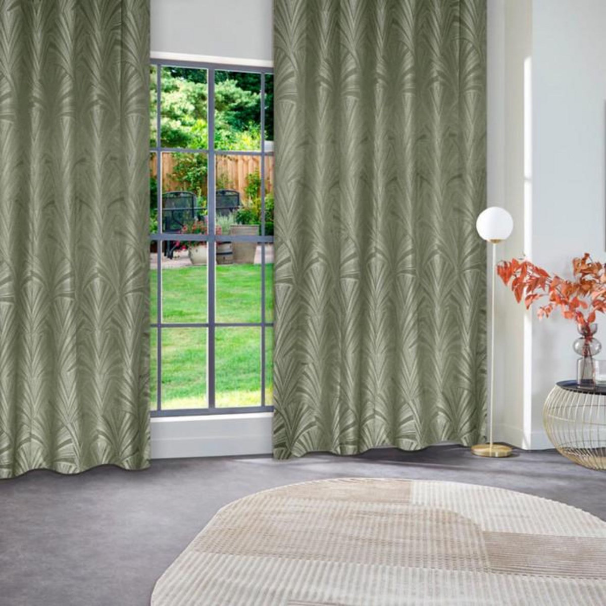 ATMOSPHERA Rideau Occultant à Œillets  Effie  140x260cm Vert Kaki