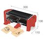 Voir la diapositive 2 : LITTLE BALANCE Appareil à raclette 2 personnes 320w rouge brique - 8631