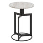 Voir la diapositive 1 : ATMOSPHERA Table d'Appoint Effet Marbre  Tusco  49cm Noir