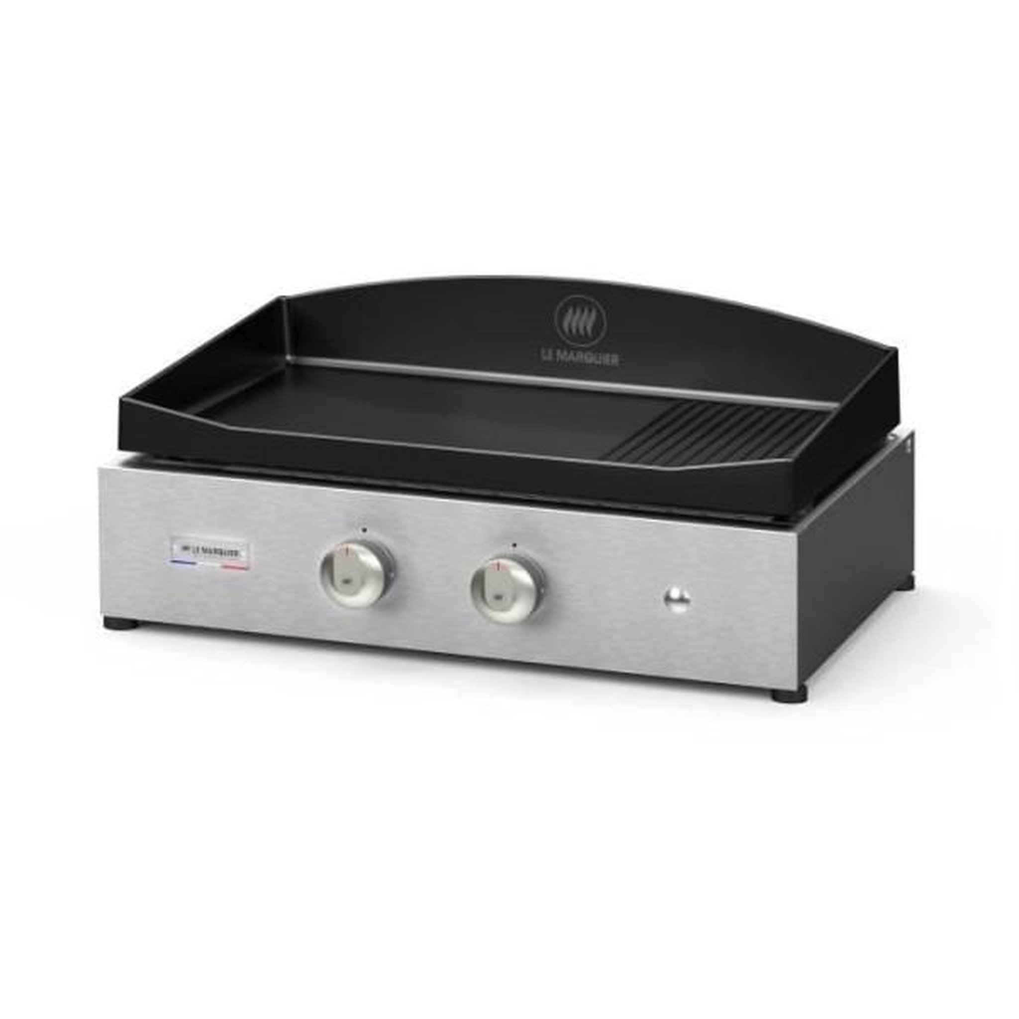 Voir la diapositive 2 : AAAAA Plancha gaz - LE MARQUIER - Pure grill 260 inox - 2 brûleurs