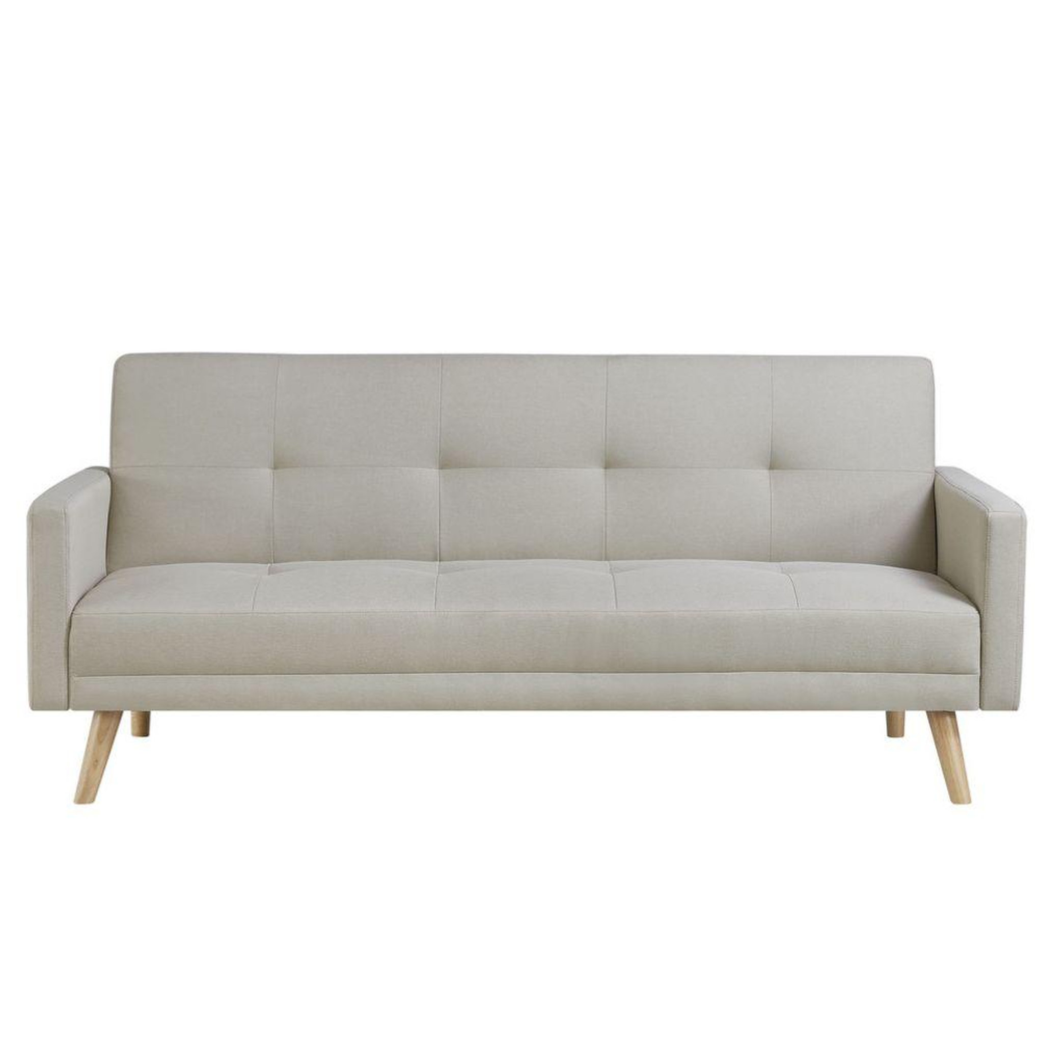 CONCEPT USINE Canapé scandinave convertible 3 places en tissu beige wooden