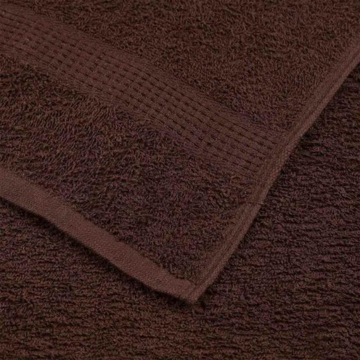 VIDAXL Serviettes de visage 4 pcs marron 30x30 cm 360 g m² 100% coton