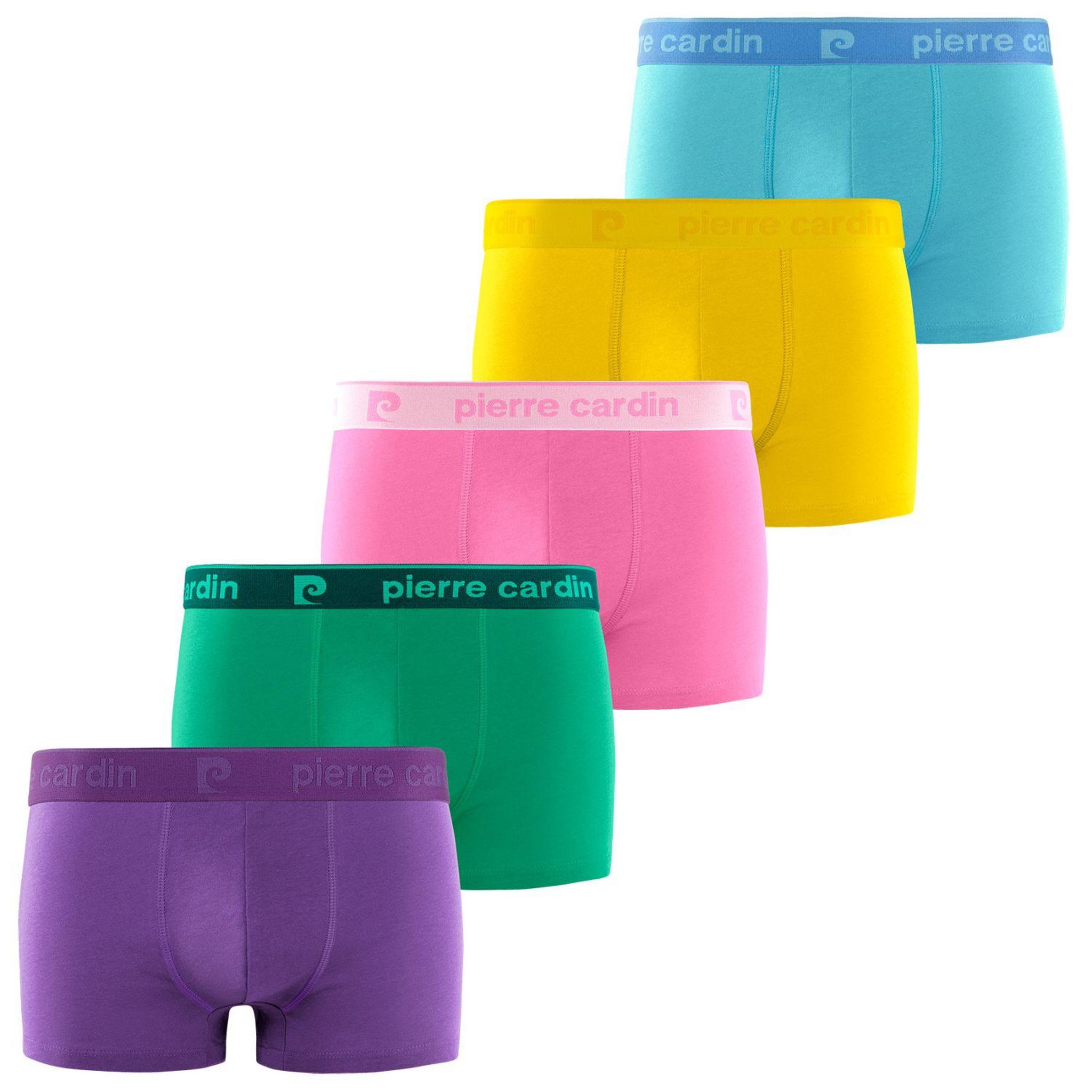 Voir la diapositive 1 : PIERRE CARDIN Lot de 5 boxers homme Colors