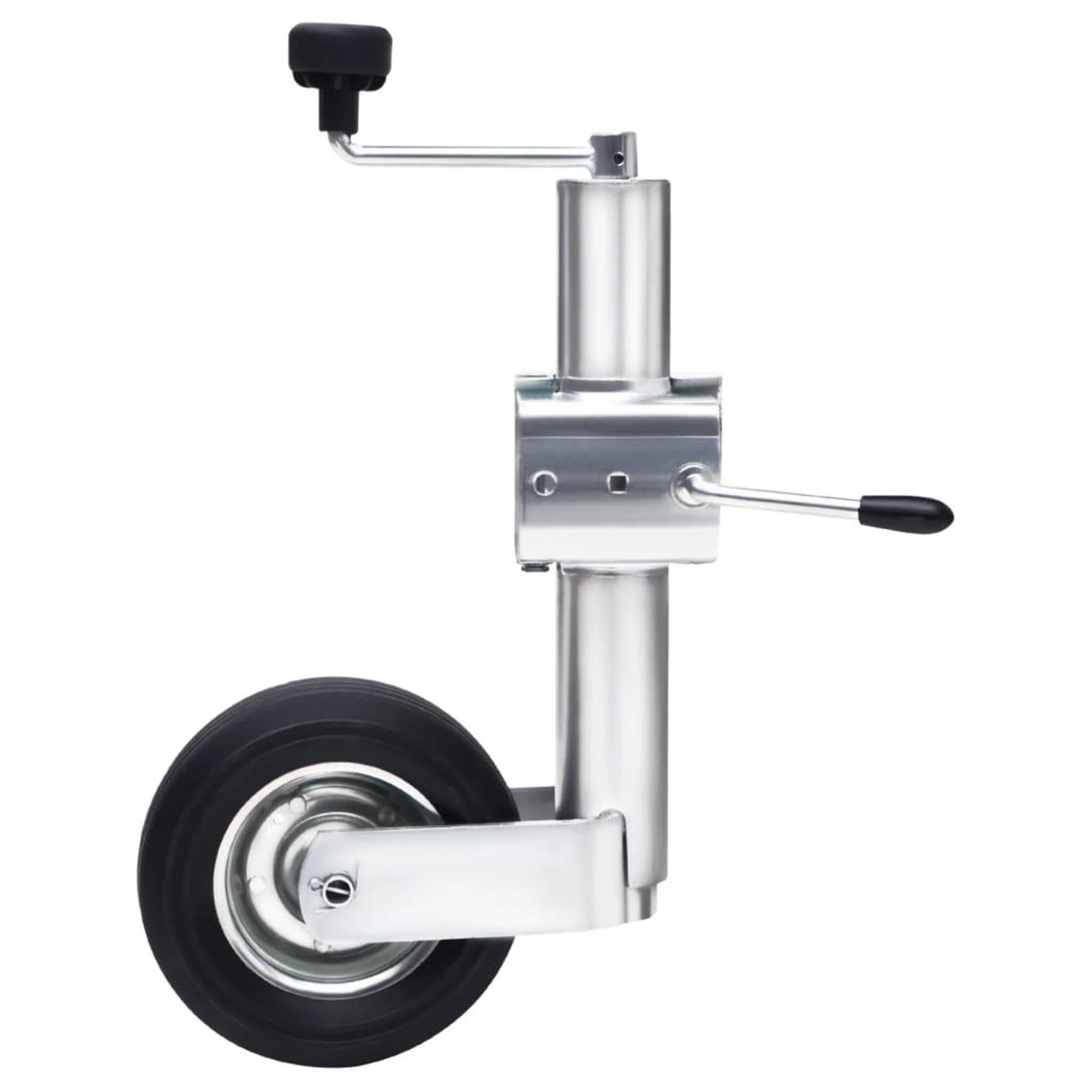 Voir la diapositive 2 : VIDAXL Roue cric de remorque avec pince fendue 60 mm acier galvanise