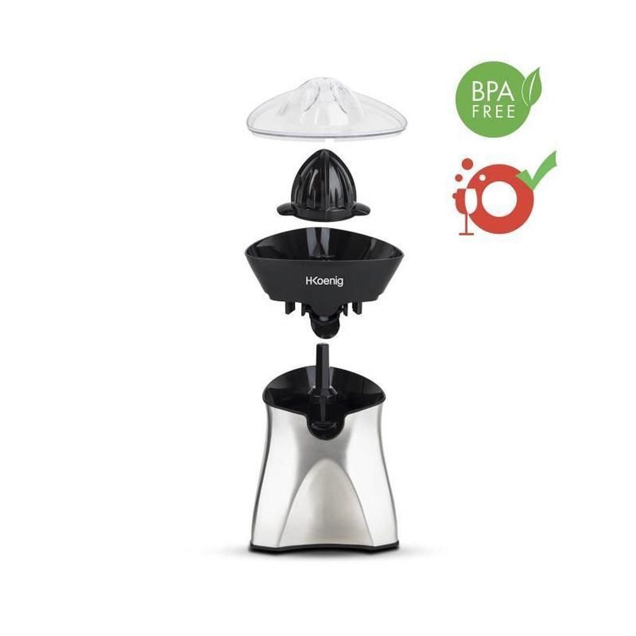 Voir la diapositive 3 : HKOENIG H.KoeNIG AGR60 Presse-agrumes electrique - Inox