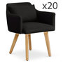Voir la diapositive 2 : Paris Prix Lot de 20 Fauteuils Design  Alan  70cm Noir