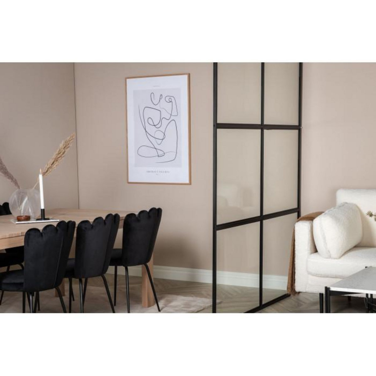 Paris Prix Cloison de Séparation  Leif  150x210cm Noir