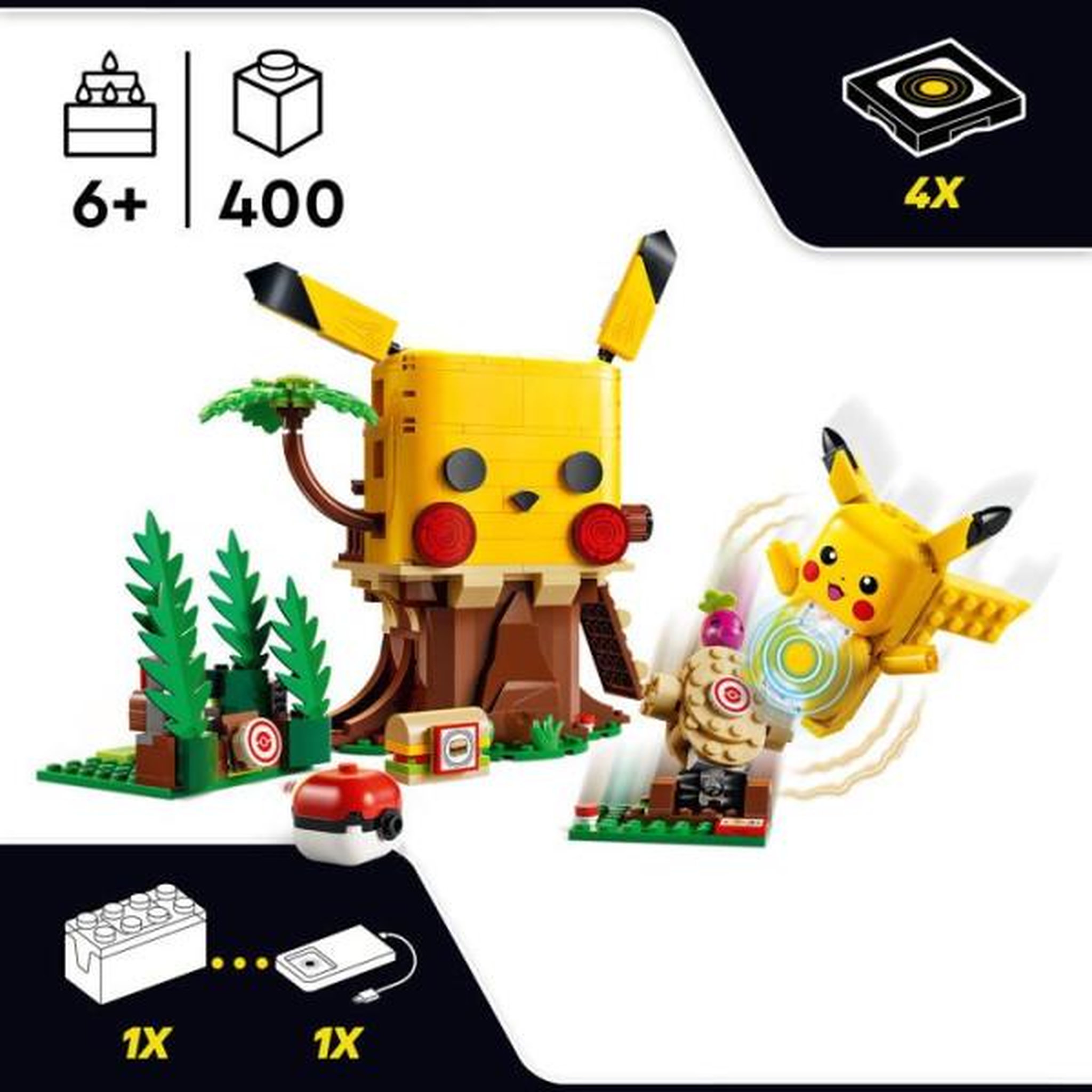 Voir la diapositive 2 : LEGO LEGO Pokémon 72164 - Set de construction SMART Play™ - Pikachu, Cabane d'entraînement - Set Tout-en-un - Des 7 ans