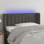 VIDAXL Tete de lit a LED Gris fonce 103x16x78/88 cm Velours