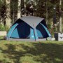 Voir la diapositive 4 : VIDAXL Tente de camping de cabine 4 personnes bleu impermeable