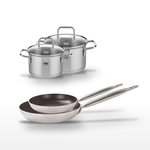 ELO Lot Poêles 28/32 cm Elo Bistro Line et Faitouts 12/14 cm