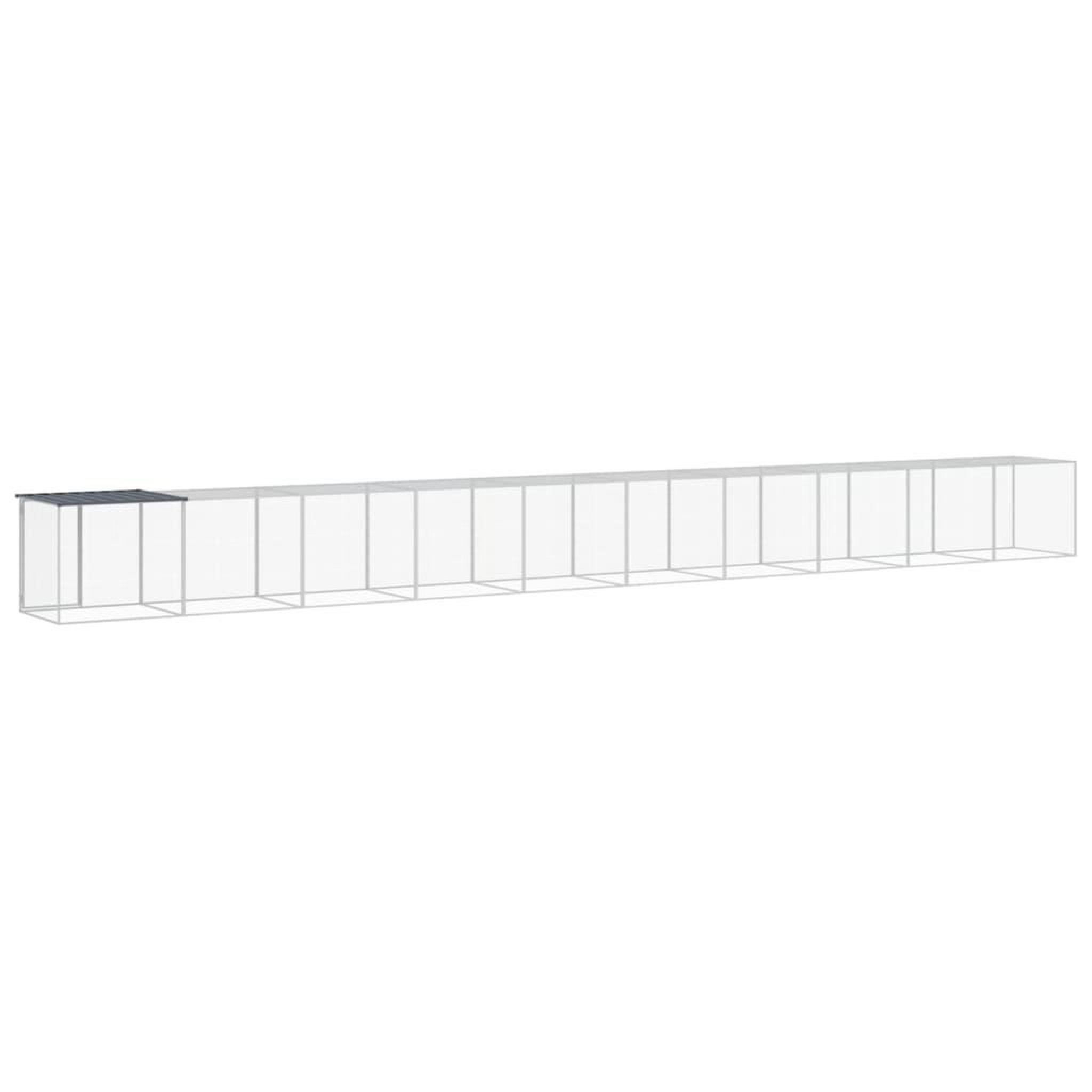 Voir la diapositive 5 : VIDAXL Poulailler avec toit anthracite 1003x98x90 cm acier galvanise