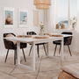 Voir la diapositive 6 : CONCEPT USINE Table à manger industrielle extensible 10 personnes blanche KOTOR