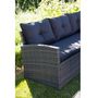 Voir la diapositive 7 : GARDENSTAR Salon bas de jardin - 8 places - Acier/bois - Gris - CANCUN