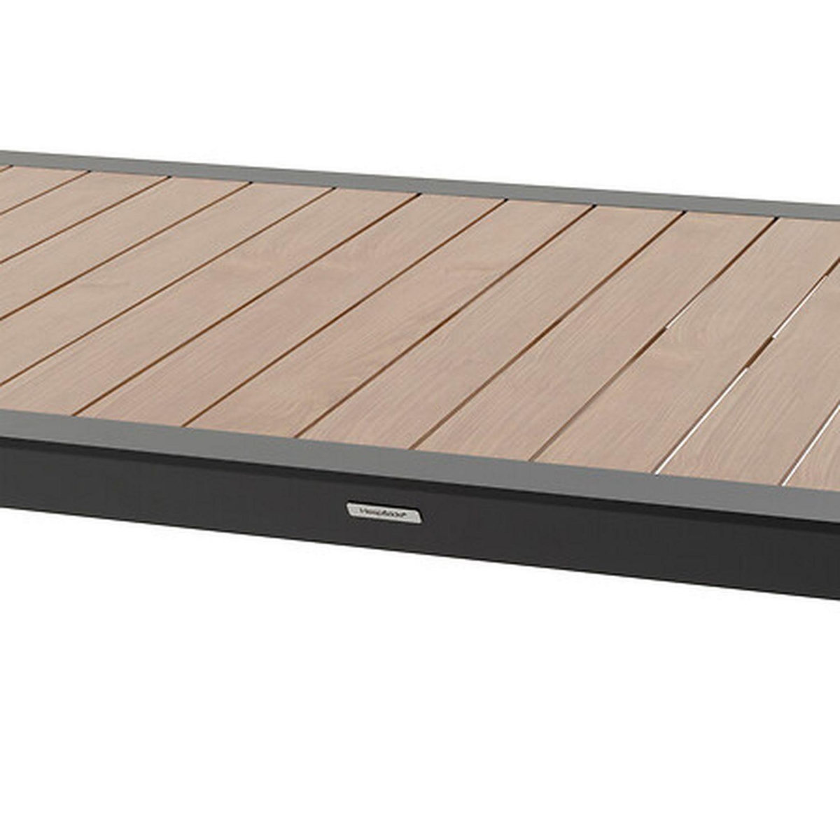 HESPERIDE Table de jardin fixe en aluminium effet bois 8 places EVASION