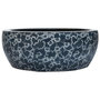 Voir la diapositive 2 : VIDAXL Vasque a poser noir et bleu rond Φ41x14 cm ceramique