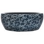 Voir la diapositive 2 : VIDAXL Vasque a poser noir et bleu rond Φ41x14 cm ceramique