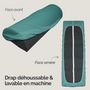Voir la diapositive 3 : VIVEZEN Drap housse de protection en éponge pour coussin demi-rond 66 cm x 22 cm x 12 cm de table de massage - Bleu Pastel