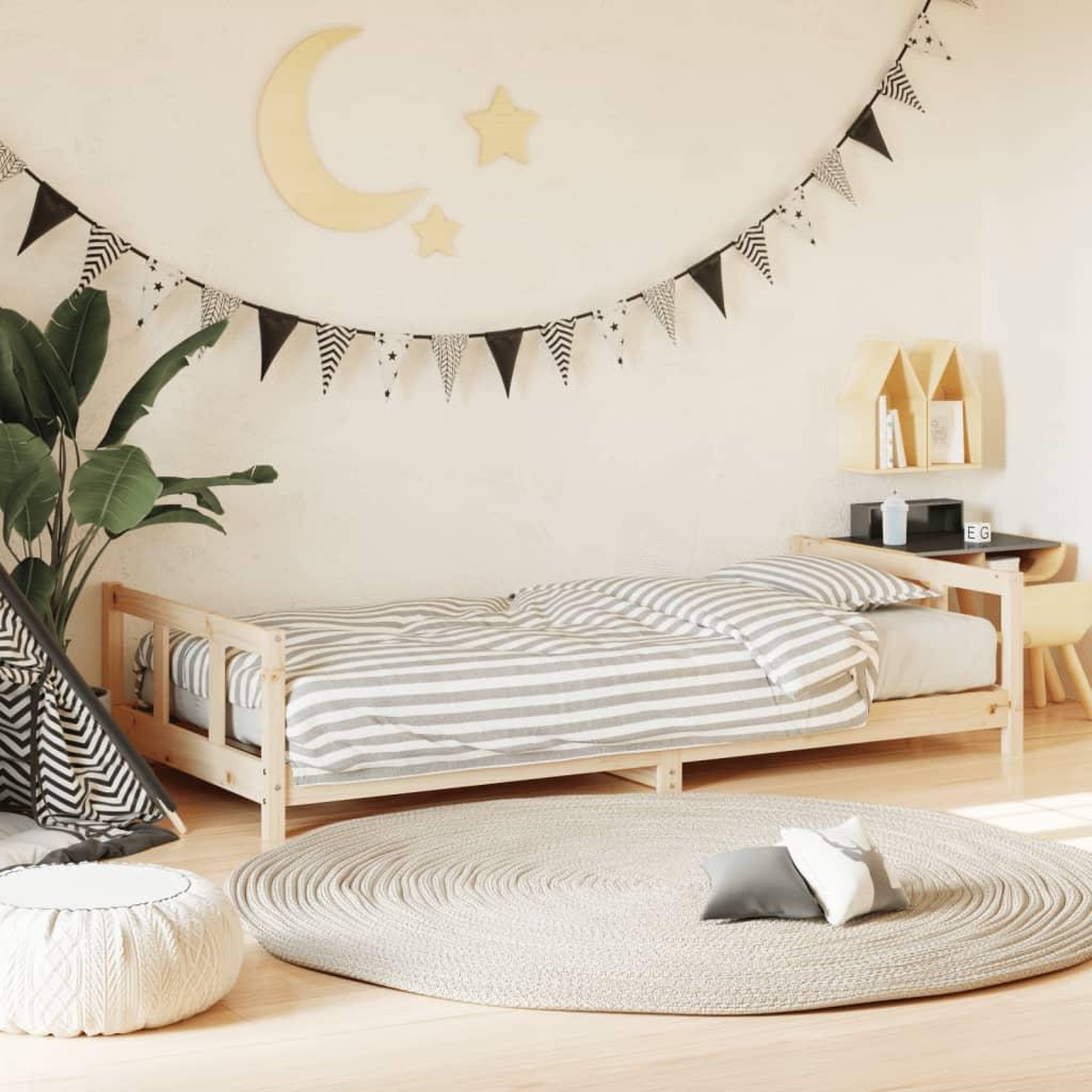 VIDAXL Cadre de lit pour enfants 90x200 cm bois de pin massif