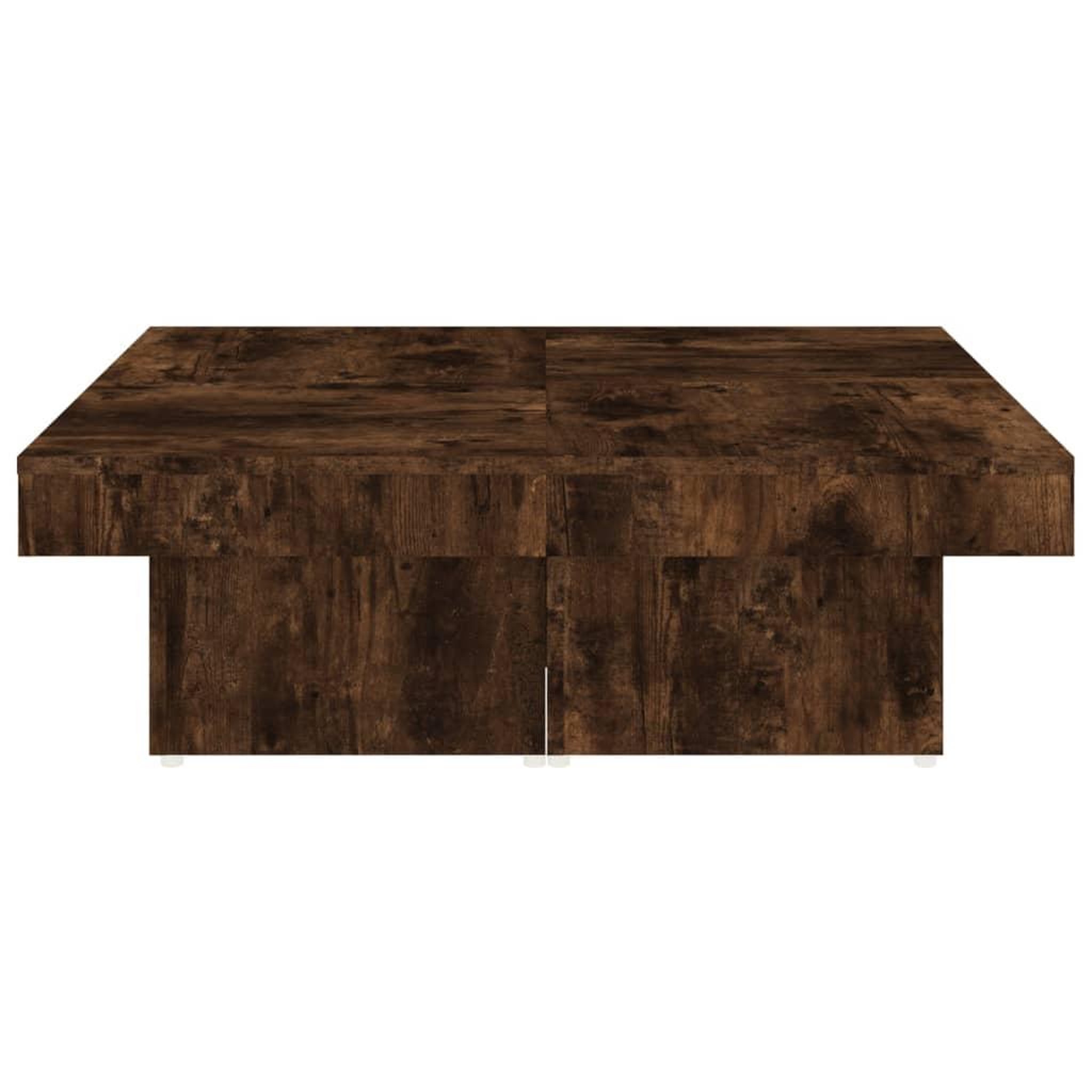 Voir la diapositive 5 : VIDAXL Table basse Chene fume 90x90x28 cm Bois d'ingenierie