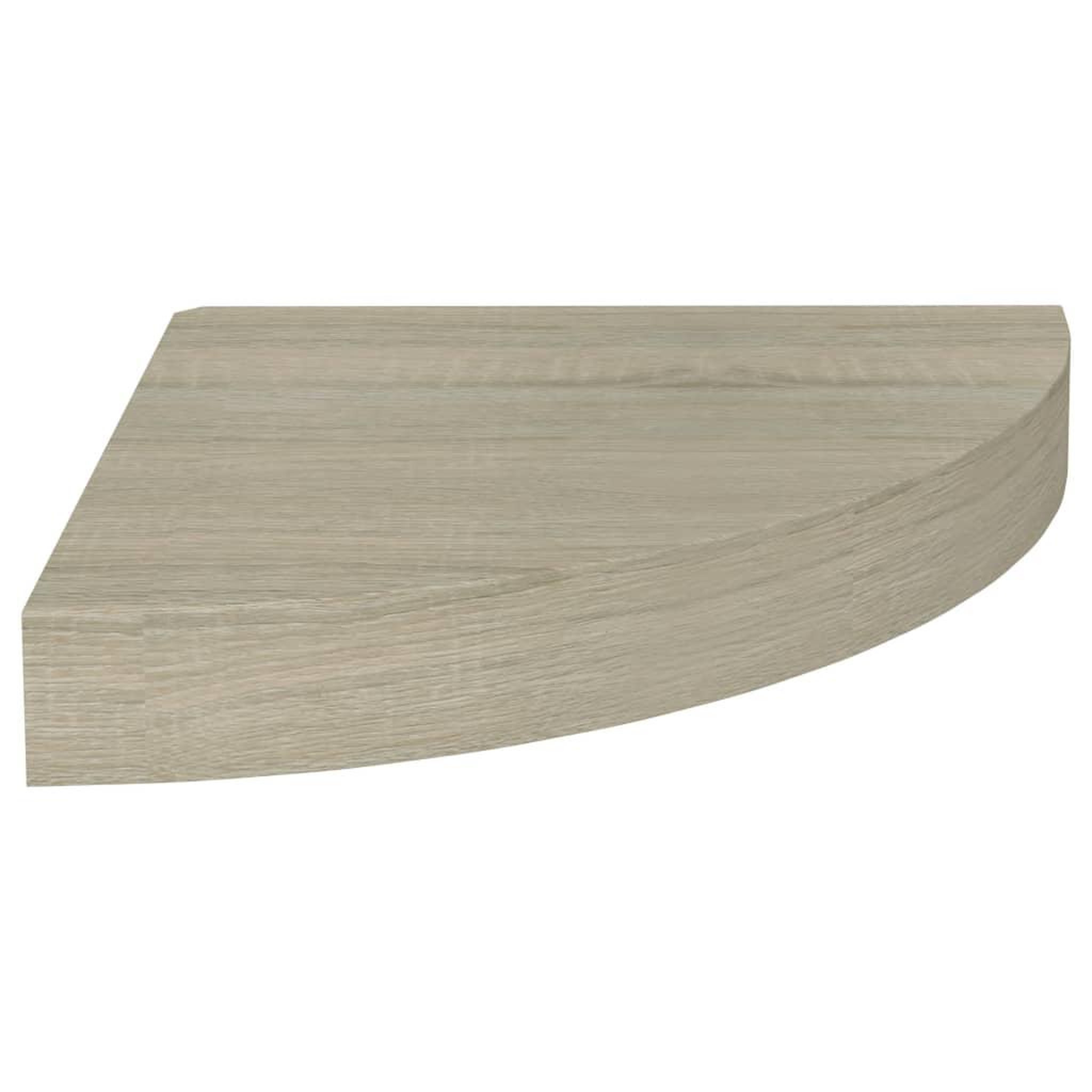 Voir la diapositive 2 : VIDAXL Etagere d'angle flottante chene 25x25x3,8 cm MDF