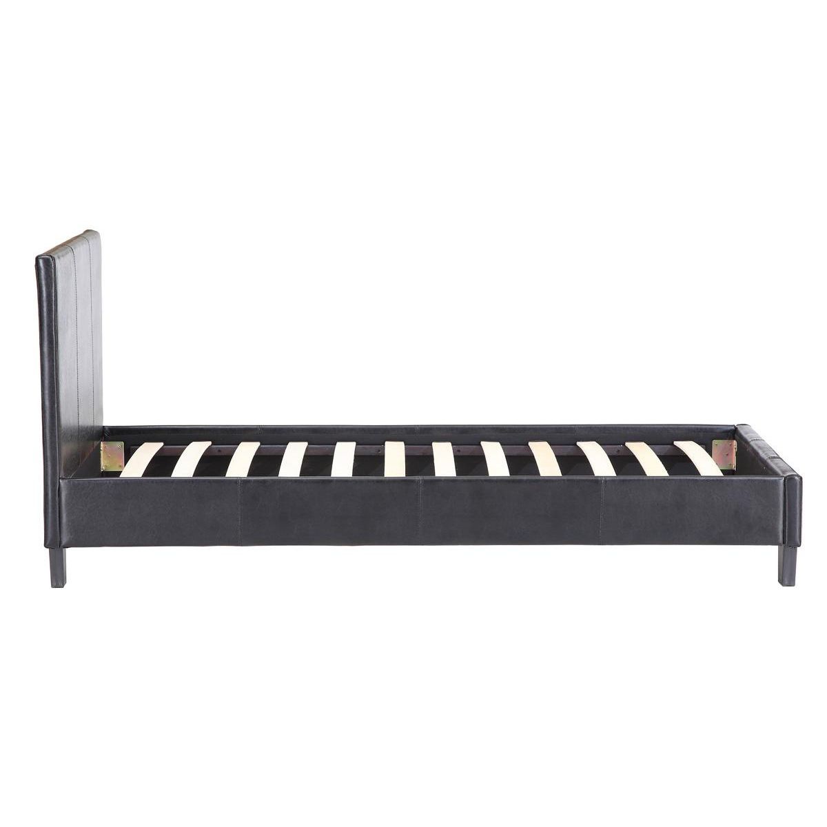 Habitat et Jardin Lit  Lina  - 90 x 190 cm - Noir