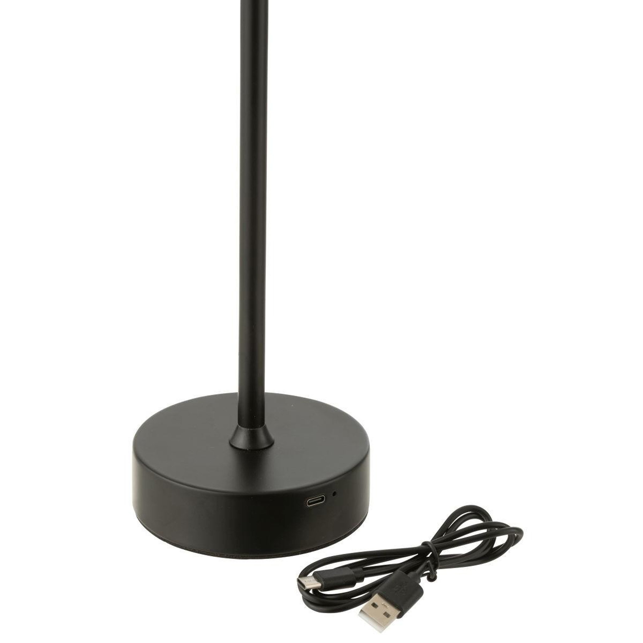Voir la diapositive 3 : J-LINE Lampe à poser à led  goa  37cm noir